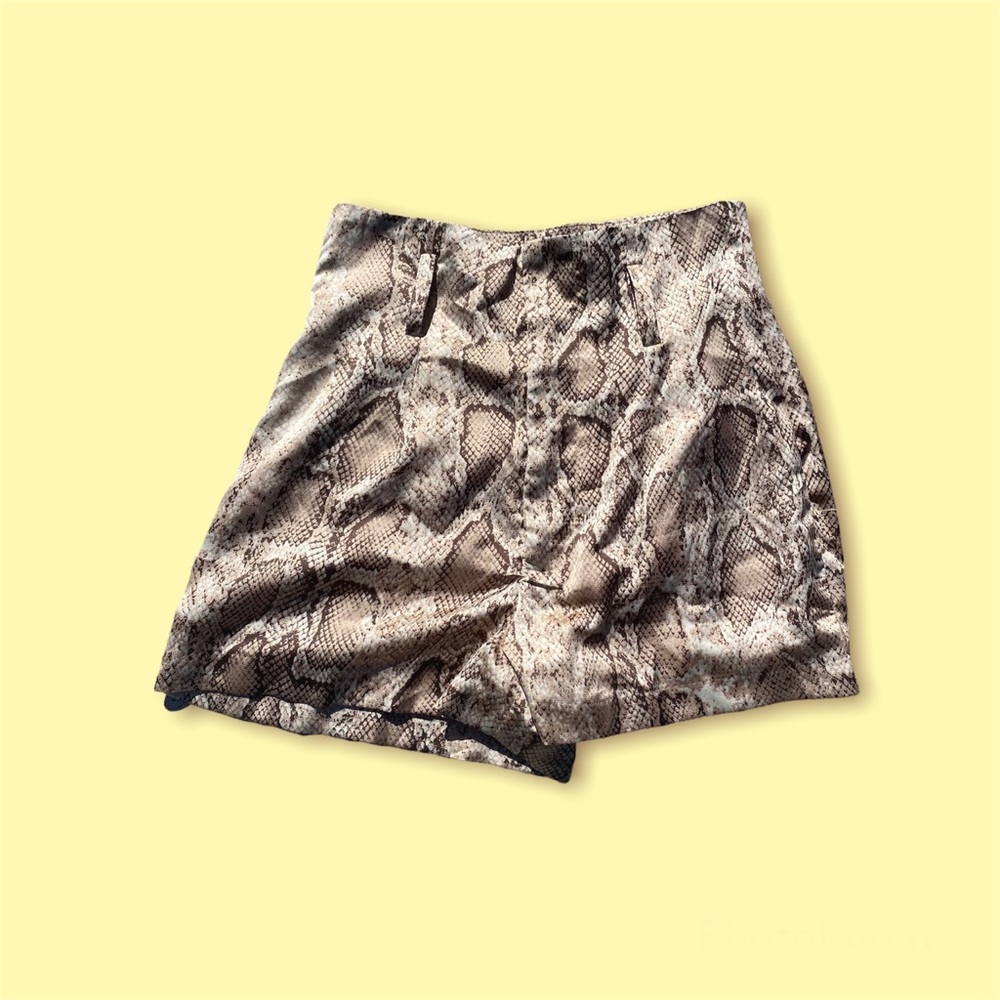 Snakeskin Print Shorts